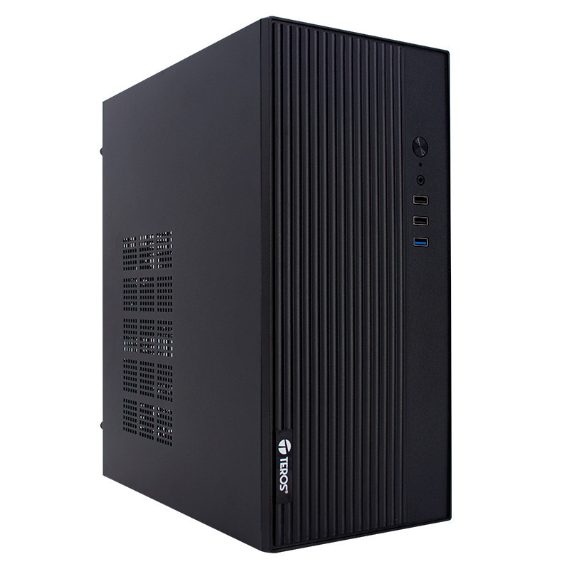 Case TEROS TE-1035S, Mini Tower ATX, 250 W, USB 3.0 / 2.0, audio HD, negro.