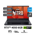 NoteBook ACER NITRO ANV15-51-515J, I5-13420H, 16GB, 512GB, RTX4050-6GB, 15.6"FHD, W11, NH.QN8AL.001