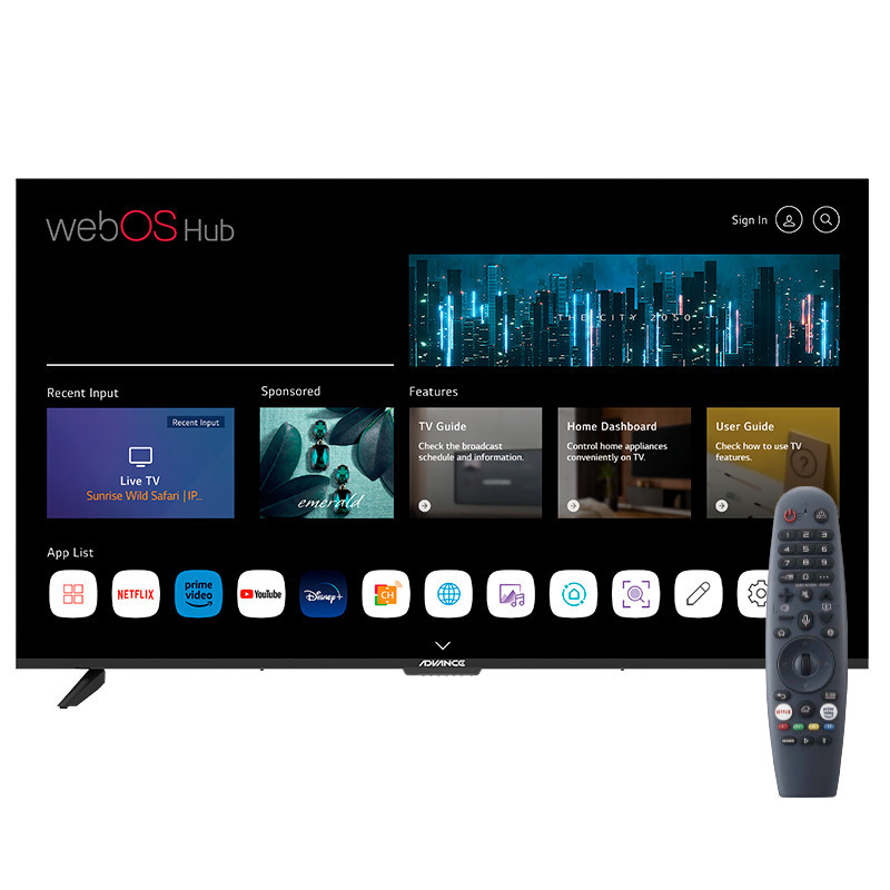 Televisor Smart Advance WADV32HPE, 32" HD 1366X768, Wireless, LAN, Bluetooth Televisor Smart Advance WADV32HPE, 32" HD 1366X768, Wireless, LAN, Bluetooth