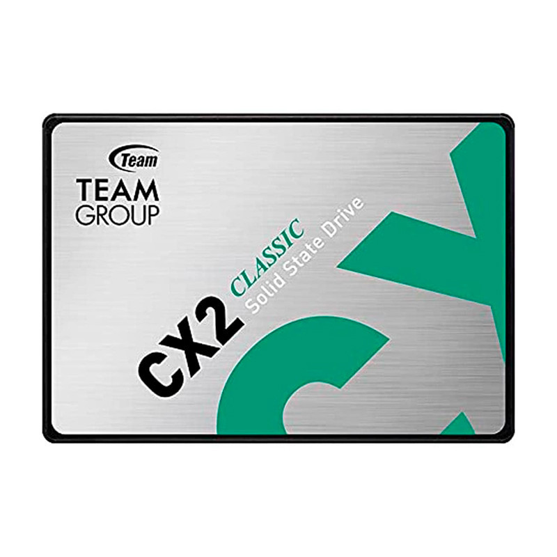 Unidad de estado solido Teamgroup CX2, 1TB, SATA 6.0 Gb/s, 2.5". lectura 540 MB/s, escritura 490 MB/s