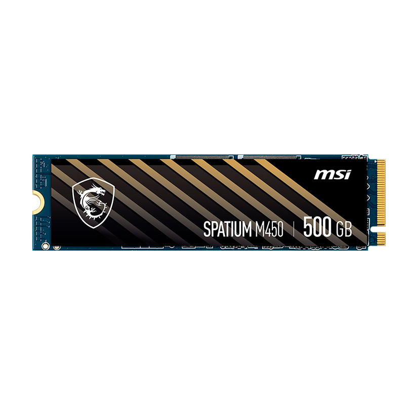 Unidad de Estado Solido MSI SPATIUM M450 500GB M.2.2280 PCIe Gen 4.0x4, NVMe 1.4. escritura 3000 MB/s, lectura 3600 MB/s